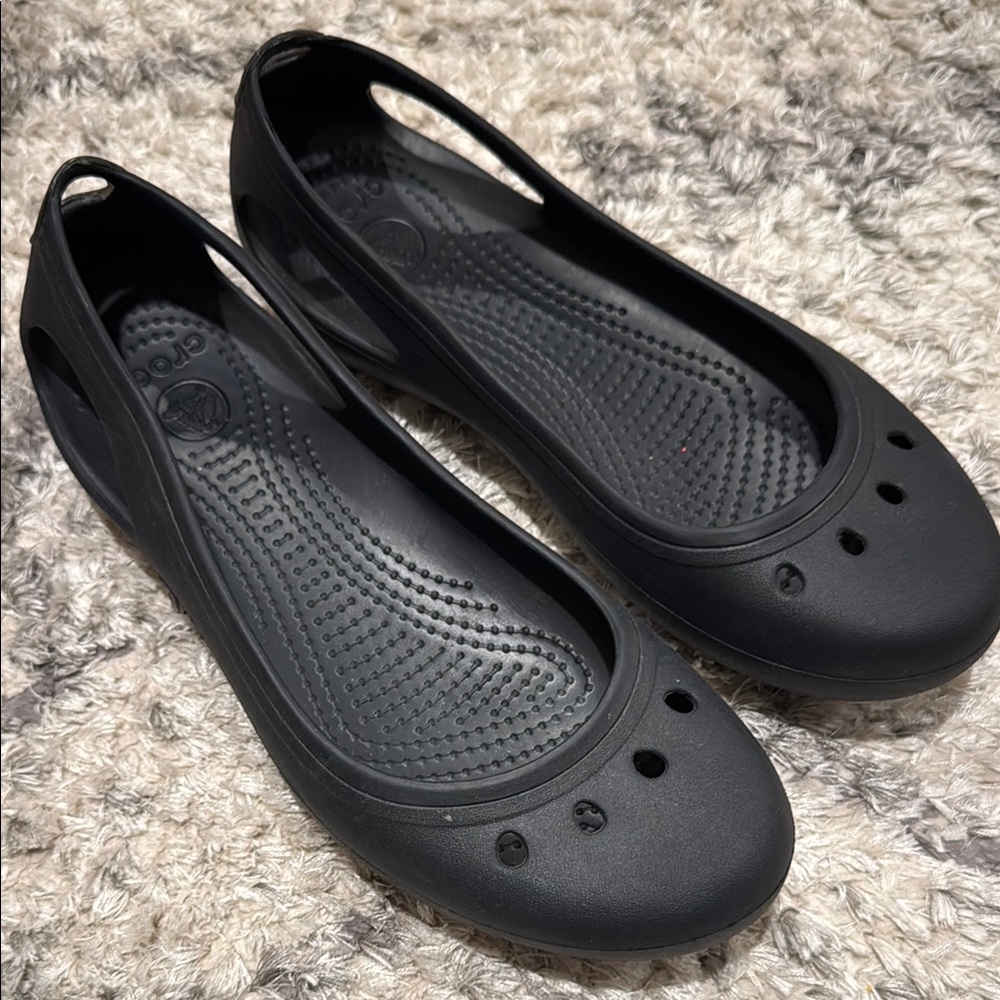 CROCS Black Flats Comfortable Loafers